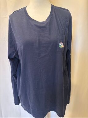 Vineyard Vines Navy Camp Lot Crewneck Tee with Subtle Logo - size XL
